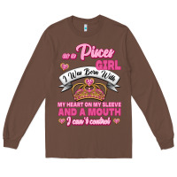 Chestnut As A Pisces Girl I Was Born With My Heart On My Sleeve And A Mouth Long Sleeve Tee - Jasminsmagicworld