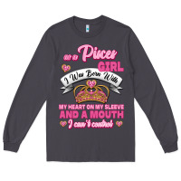 Smoke As A Pisces Girl I Was Born With My Heart On My Sleeve And A Mouth Long Sleeve Tee - Jasminsmagicworld
