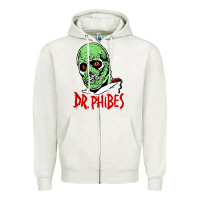 Oatmeal Heather dr. phibes Zipper Hoodie - tuanDangUi