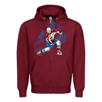 Burgundy nathan mackinnon Zipper Hoodie - tuanDangUi