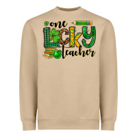 Mushroom St. Patrick's One lucky Teacher Heavyweight Sweatshirt - OliviaCreatesArt