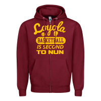 Burgundy sister jean   loyola basketball is second to nun Zipper Hoodie - tuanDangUi
