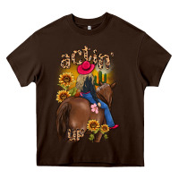 Chocolate Brown actin up malias Heavy Core Tee - MaliasSmallBusiness