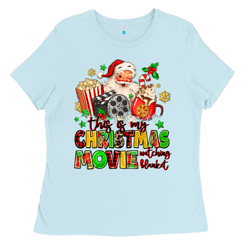This Is My Christmas Movie Watching Blanket Ladies Tee by MaliasSmallBusiness | Teevron