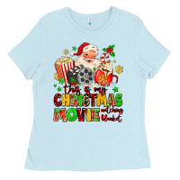 Baby Blue this is my christmas movie watching blanket Ladies Tee - MaliasSmallBusiness