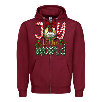 Burgundy joy to the world Zipper Hoodie - BundleAndBundleShop