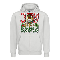 Dove Grey joy to the world Zipper Hoodie - BundleAndBundleShop