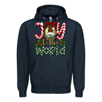 Navy joy to the world Zipper Hoodie - BundleAndBundleShop