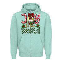 Seafoam joy to the world Zipper Hoodie - BundleAndBundleShop