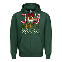 Sports Green joy to the world Zipper Hoodie - BundleAndBundleShop