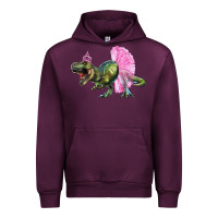 Mauve Wine balerina t rex dinosaur with tutu Urban Hoodie - Artiststas