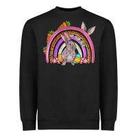 Black Easter rainbow Heavyweight Sweatshirt - OliviaCreatesArt