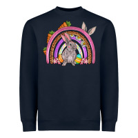 Navy Easter rainbow Heavyweight Sweatshirt - OliviaCreatesArt