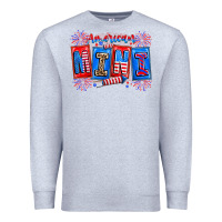 Heather Grey american mini Premium Sweatshirt - CowhideDigitalArt