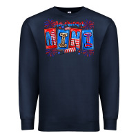 Navy american mini Premium Sweatshirt - CowhideDigitalArt