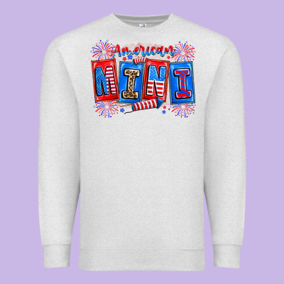 American Mini Premium Sweatshirt Designed By Cowhidedigitalart