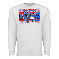 Oatmeal Heather american mini Premium Sweatshirt - CowhideDigitalArt