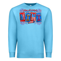 Ocean Blue american mini Premium Sweatshirt - CowhideDigitalArt