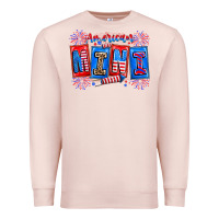 Pale Pink american mini Premium Sweatshirt - CowhideDigitalArt