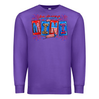Purple american mini Premium Sweatshirt - CowhideDigitalArt