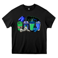 Black wrestling coffee cups Heavy Core Tee - NancyCooperArtShop