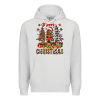 Dove Grey merry christmas with western trees bbs Premium Hoodie - BundleAndBundleShop