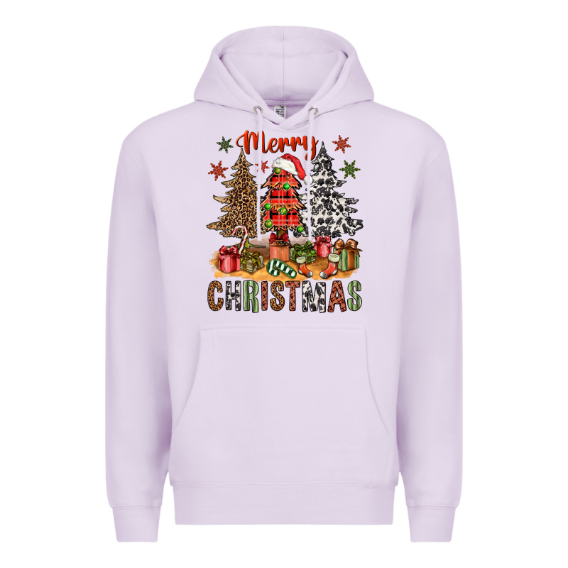 Merry Christmas With Western Trees Bbs Premium Hoodie by BundleAndBundleShop | Teevron