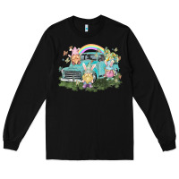 Black Easter gnomies with truck Easter Day Long Sleeve Tee - HowdyJamesFarm