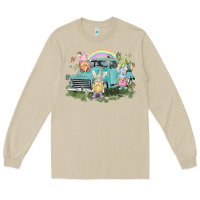 Mushroom Easter gnomies with truck Easter Day Long Sleeve Tee - HowdyJamesFarm