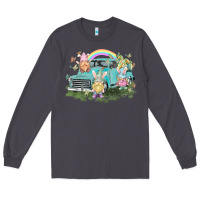 Smoke Easter gnomies with truck Easter Day Long Sleeve Tee - HowdyJamesFarm