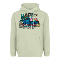 Matcha Happy Easter  truck Heavyweight Hoodie - CowhideDigitalArt
