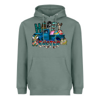 Sage Happy Easter  truck Heavyweight Hoodie - CowhideDigitalArt