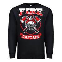Black fire captain firefighter fireman job Premium Sweatshirt - tuanDangUi
