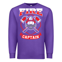 Purple fire captain firefighter fireman job Premium Sweatshirt - tuanDangUi