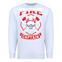 White fire captain firefighter fireman job Premium Sweatshirt - tuanDangUi