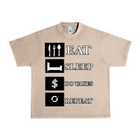 French Oak Tax Day Eat Sleep Do Taxes Repeat Gift Urban Heavy Tee - Bettercallsaul