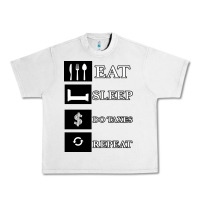 Lunar Rock Tax Day Eat Sleep Do Taxes Repeat Gift Urban Heavy Tee - Bettercallsaul