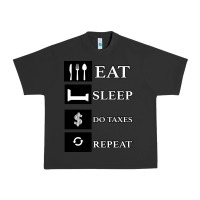 Pigment Black Tax Day Eat Sleep Do Taxes Repeat Gift Urban Heavy Tee - Bettercallsaul