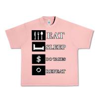 Salmon Tax Day Eat Sleep Do Taxes Repeat Gift Urban Heavy Tee - Bettercallsaul