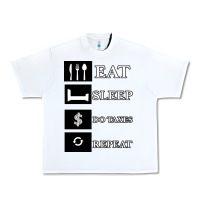 White Tax Day Eat Sleep Do Taxes Repeat Gift Urban Heavy Tee - Bettercallsaul