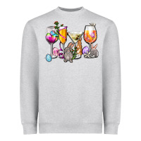 Heather Grey Easter wine glasses Heavyweight Sweatshirt - OliviaCreatesArt