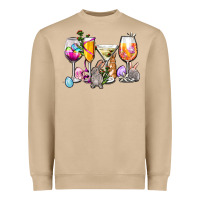 Mushroom Easter wine glasses Heavyweight Sweatshirt - OliviaCreatesArt