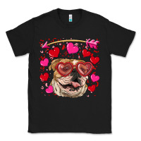 Black valentine's day  brown english bulldog Classic Tee - RanaPortraitStore