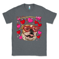 Charcoal Heather valentine's day  brown english bulldog Classic Tee - RanaPortraitStore