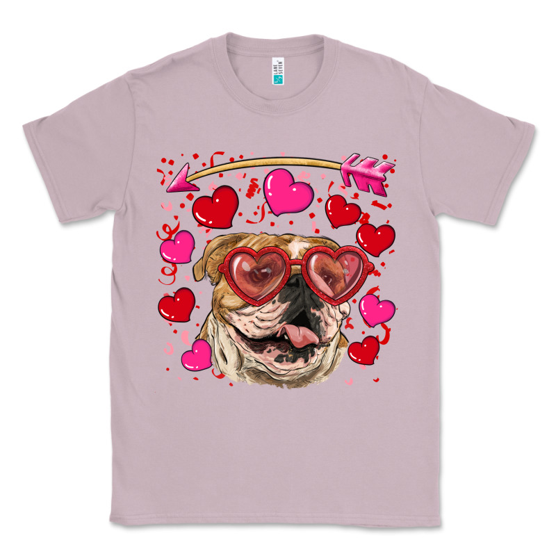 Valentine's Day  Brown English Bulldog Classic Tee by RanaPortraitStore | Teevron