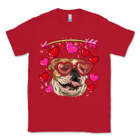 Red valentine's day  brown english bulldog Classic Tee - RanaPortraitStore