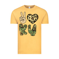 Vintage Mustard Peace Love Vintage Tee - Bettercallsaul