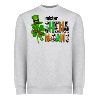 Heather Grey St. Patrick's Mister shenanigans Heavyweight Sweatshirt - OliviaCreatesArt