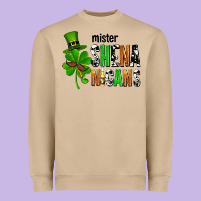 St. Patrick's Mister Shenanigans Heavyweight Sweatshirt Designed By Oliviacreatesart