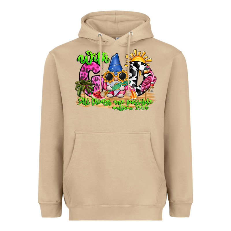 With God All Things Are Possible Summer Heavyweight Hoodie by CowhideDigitalArt | Teevron